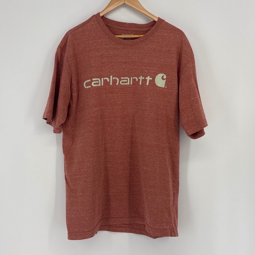 Carhartt TK0195-M Mens Loose Fit Graphic T-Shirt Large Clay Heather Logo Tee